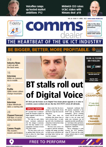 Comms Dealer Magazine front cover - April 2022